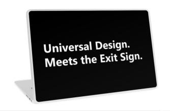 Universal Design Meets the Exit Sign 20 Fundraising Merchandise