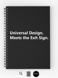 Universal Design Meets the Exit Sign 80 Fundraising Merchandise