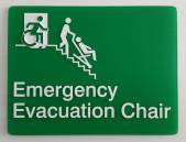 Braille Sign Supplies Emergency Evacuation Chair Sign